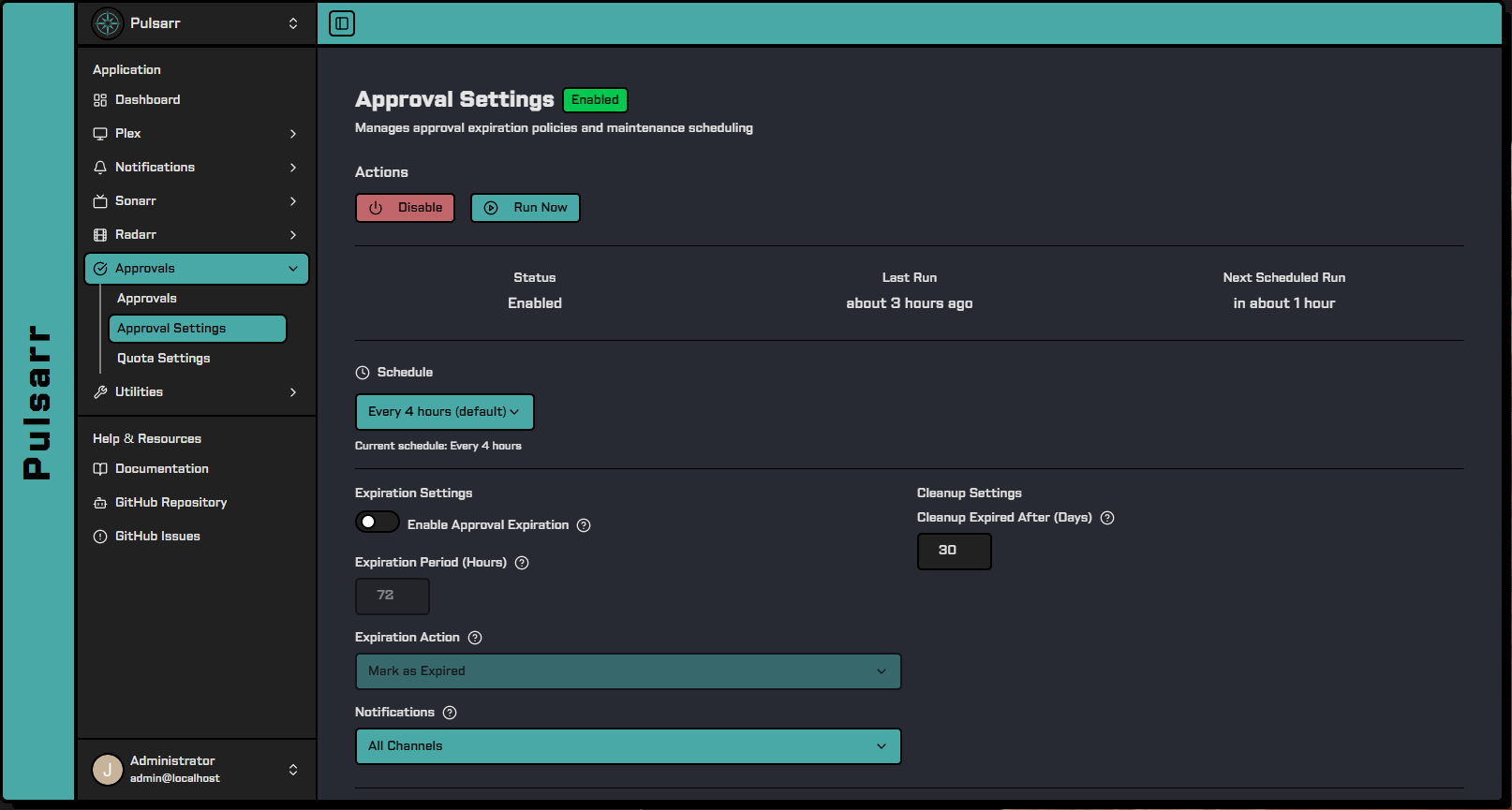 Approval System Settings